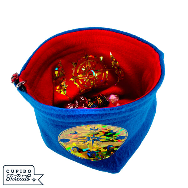 Cupido Threads Blue/Red Reversible Dice Bag