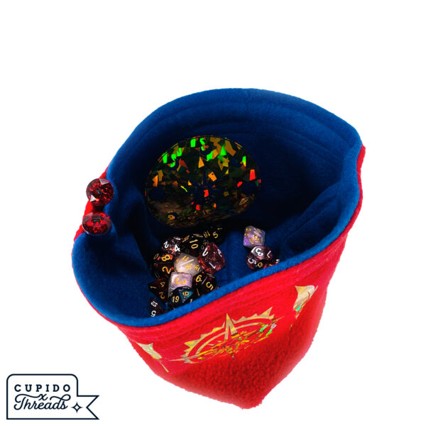 Cupido Threads Blue/Red Reversible Dice Bag