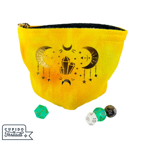 Cupido Threads Dark Gray/Yellow Reversible Dice Bag