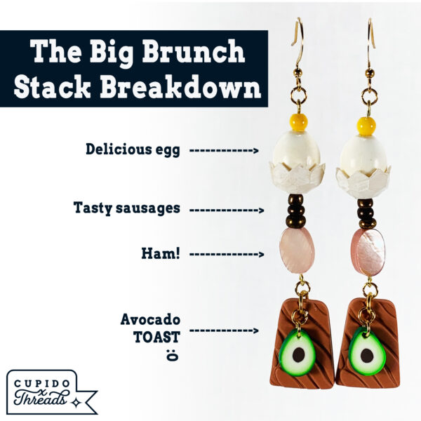 Cupido Threads Big Brunch Stack Earrings Jewelry