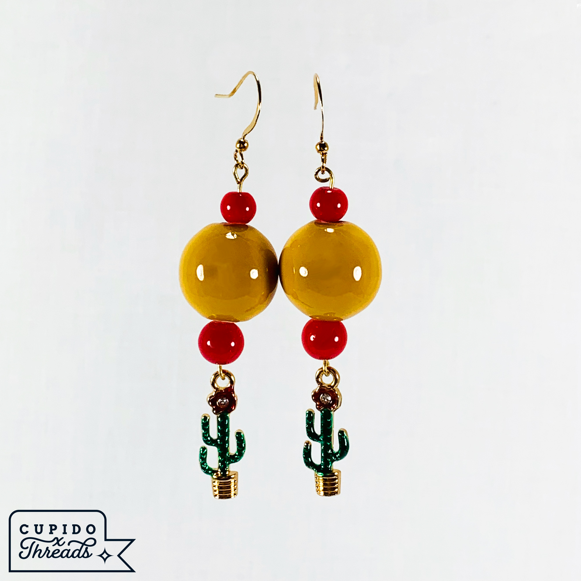 Cupido Threads Desert Cactus Earrings Jewelry