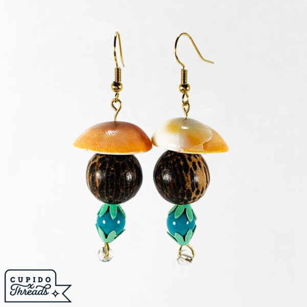 Cupido Threads Earthy Mushroom Earrings Jewelry