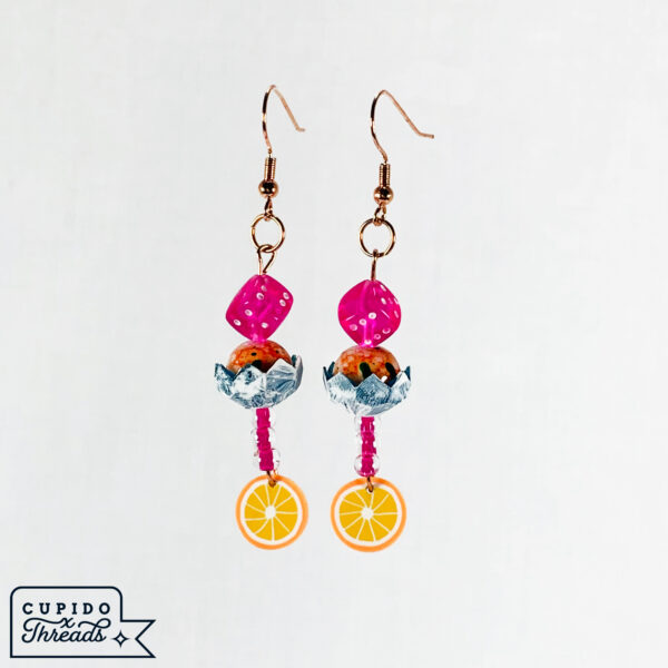 Cupido Threads Orange SugarDice Earrings Jewelry