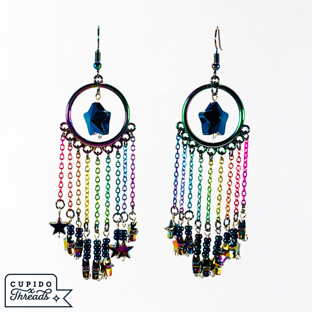 Cupido Threads Rainbow Starchains Earrings Jewelry