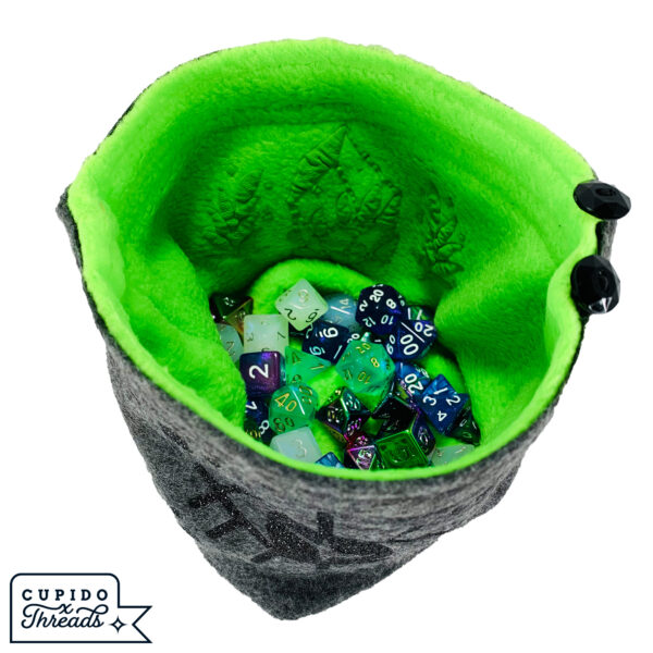 Cupido Threads Dark Gray/Lime Reversible Dice Bag