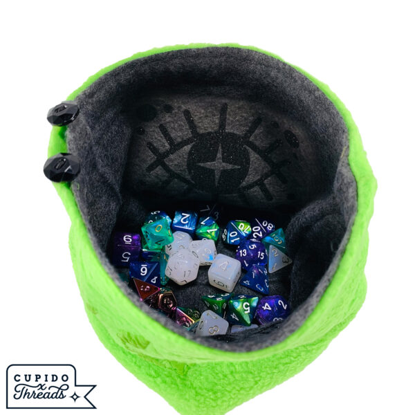 Cupido Threads Dark Gray/Lime Reversible Dice Bag