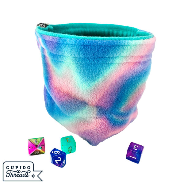 Cupido Threads Teal/Holographic Reversible Dice Bag