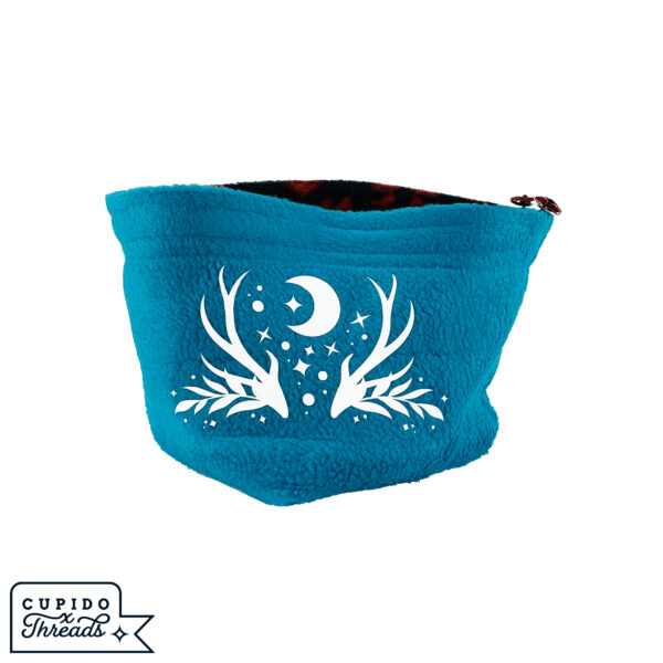 Cupido Threads Peacock Blue/Patterned Reversible Dice Bag