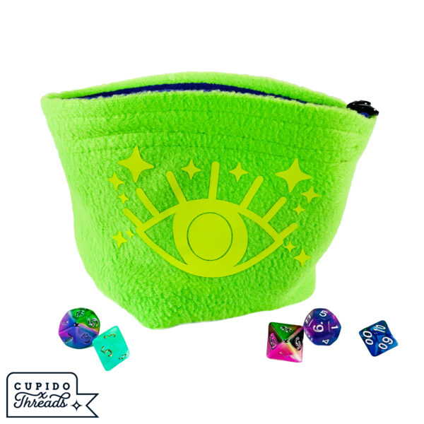 Cupido Threads Purple/Green Reversible Dice Bag