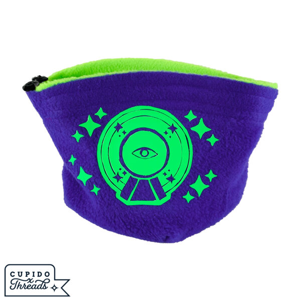 Cupido Threads Purple/Green Reversible Dice Bag