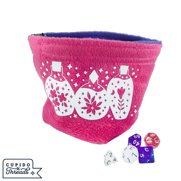 Cupido Threads Purple/Pink Reversible dice Bag