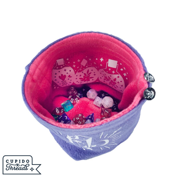 Cupido Threads Purple/Pink Reversible dice Bag