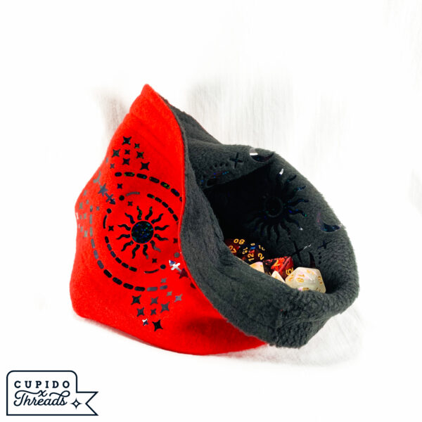 Cupido Threads Red/Black Reversible Dice Bag