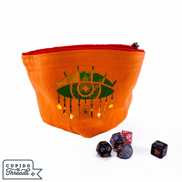 Cupido Threads Red/Orange Reversible Dice Bag