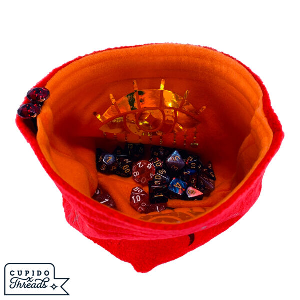 Cupido Threads Red/Orange Reversible Dice Bag