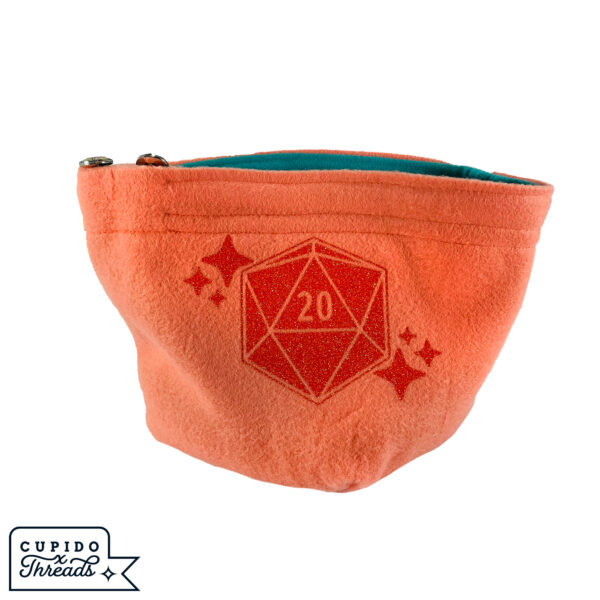 Cupido Threads Coral/Teal Reversible Dice Bag