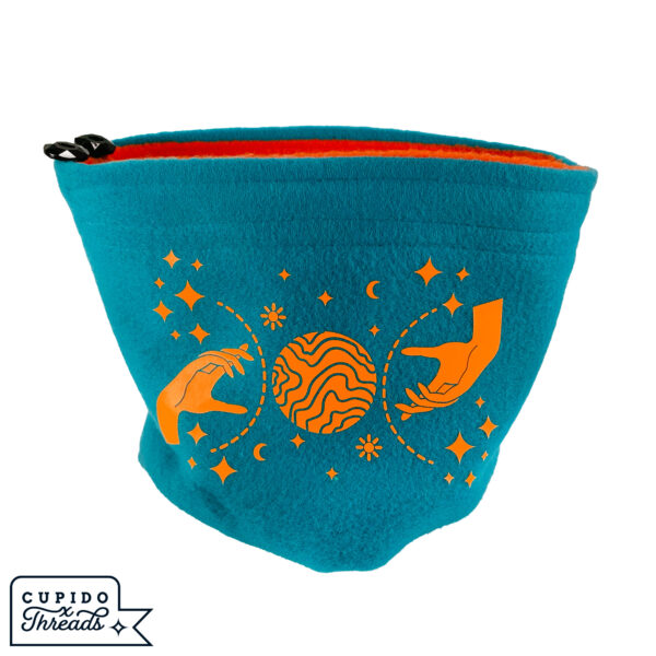 Cupido Threads Teal/Orange Reversible Dice Bag