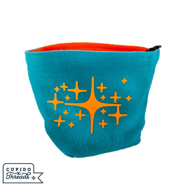 Cupido Threads Teal/Orange Reversible Dice Bag