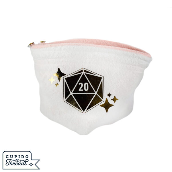 Cupido Threads White/Pink Reversible Dice Bag