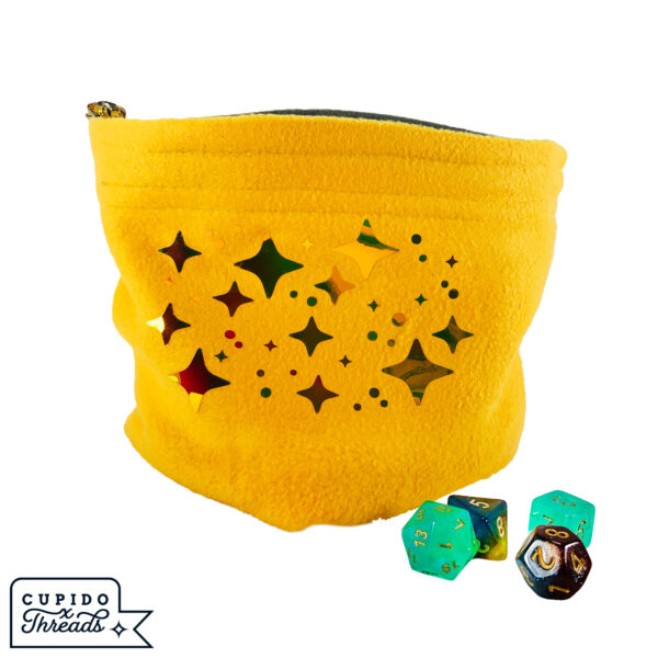 Cupido Threads Yellow/Gray Reversible Dice Bag