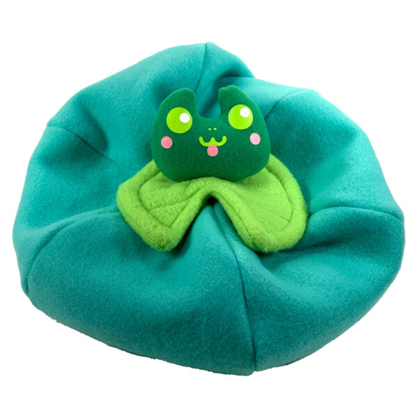 CupidoThreads-frog-hat-teal-darkgreen
