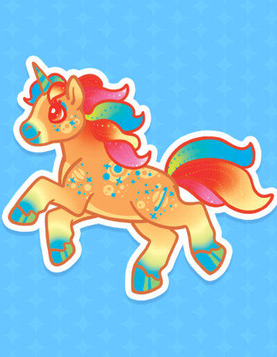 CupidoThreads_SingleSticker_SpaceUnicorn_Orange