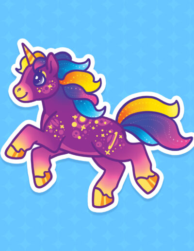 CupidoThreads_SingleSticker_SpaceUnicorn_Purple