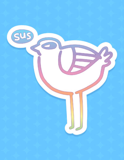 CupidoThreads_SingleSticker_SusBird_Rainbow