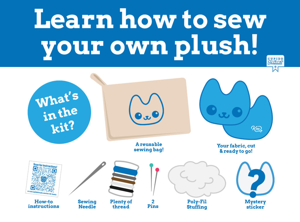 Learn how to sew kitten mini kit contents
